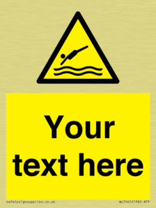 Custom Warning diving area